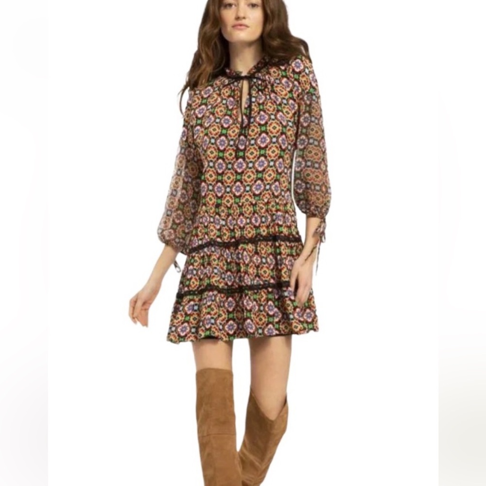 Alice + Olivia Arnette Tiered Tunic Dress NWT